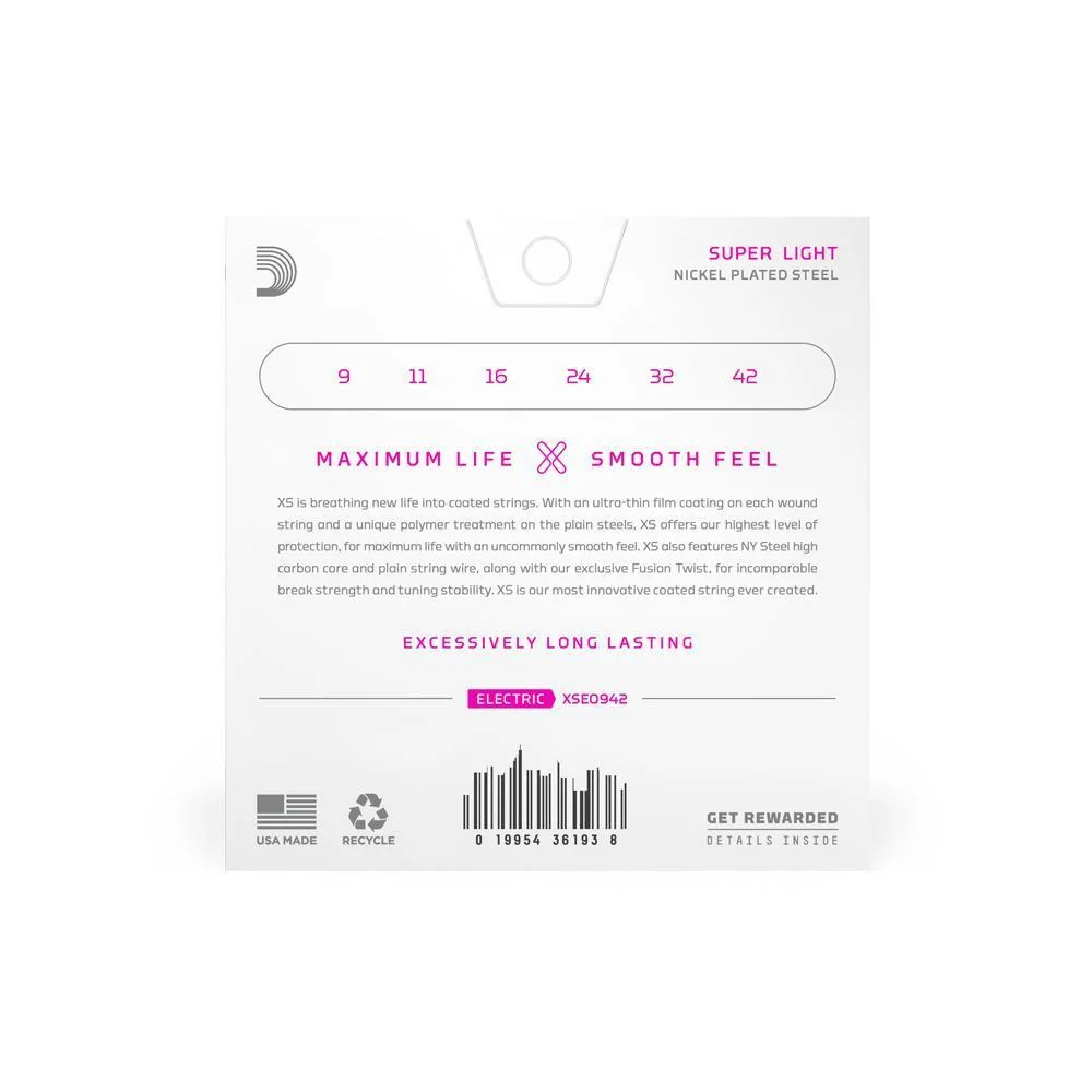 D'Addario XS Nickel Electric Guitar Strings | 9-42 - Image 2