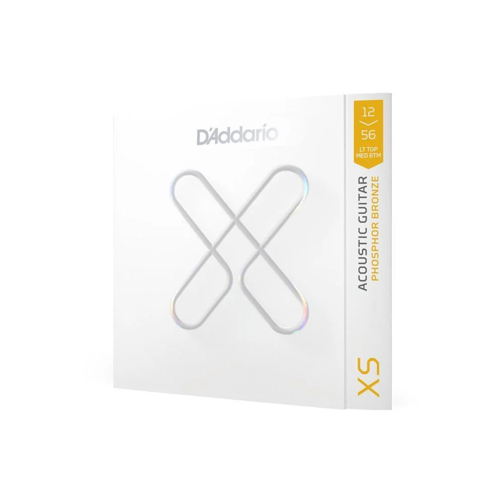 D'Addario XS Phosphor Bronze Acoustic Guitar Strings | Light Top/Medium Btm | 12-56