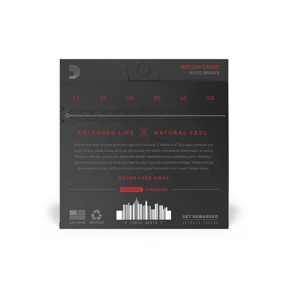 D'Addario XT 80/20 Bronze Acoustic Guitar Strings | 13-56 - Image 2