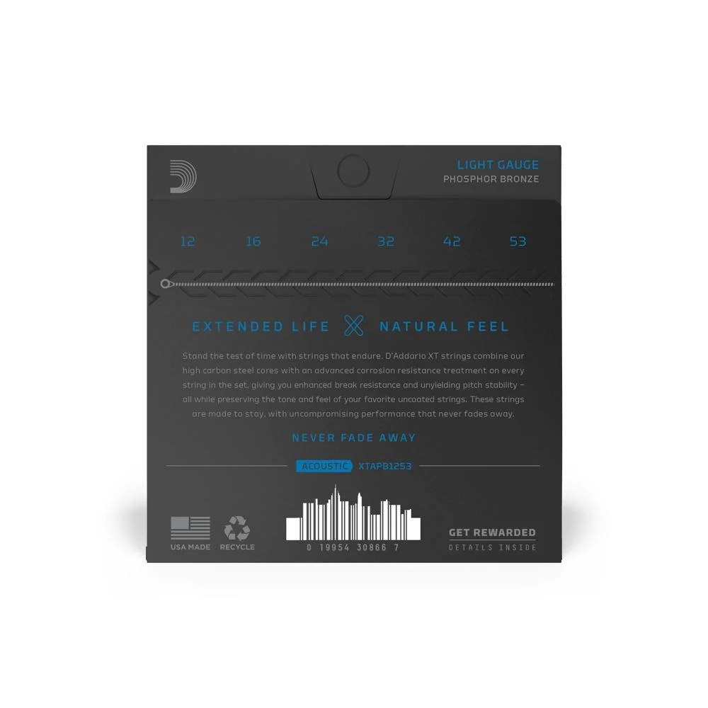 D'Addario XT Phosphor Bronze Acoustic Strings | 12-53 - Image 2
