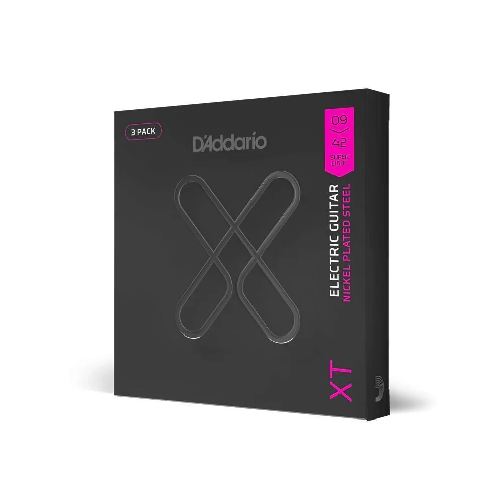 D'Addario XT Coated Electric Guitar Strings | 09-42 (Super Light) | 3 Sets