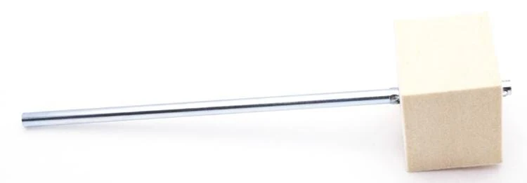 Danmar Bass Drum Beater | Square Felt with Chrome Shaft - Image 3