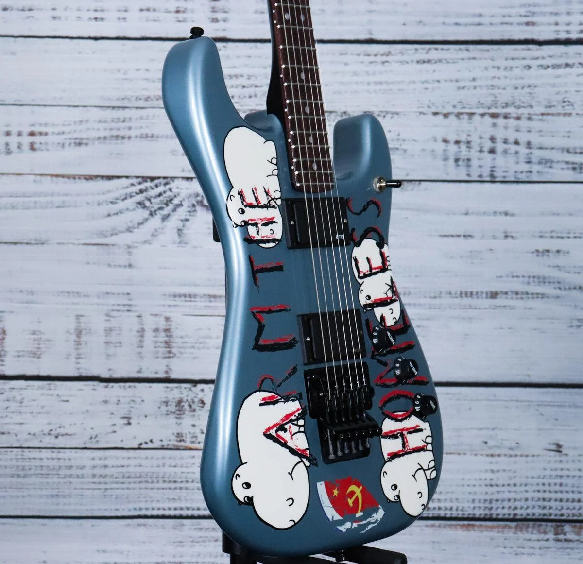 *DEMO* Fender Tom Morello Arm The Homeless Stratocaster | Blue Ice Metallic - Image 4