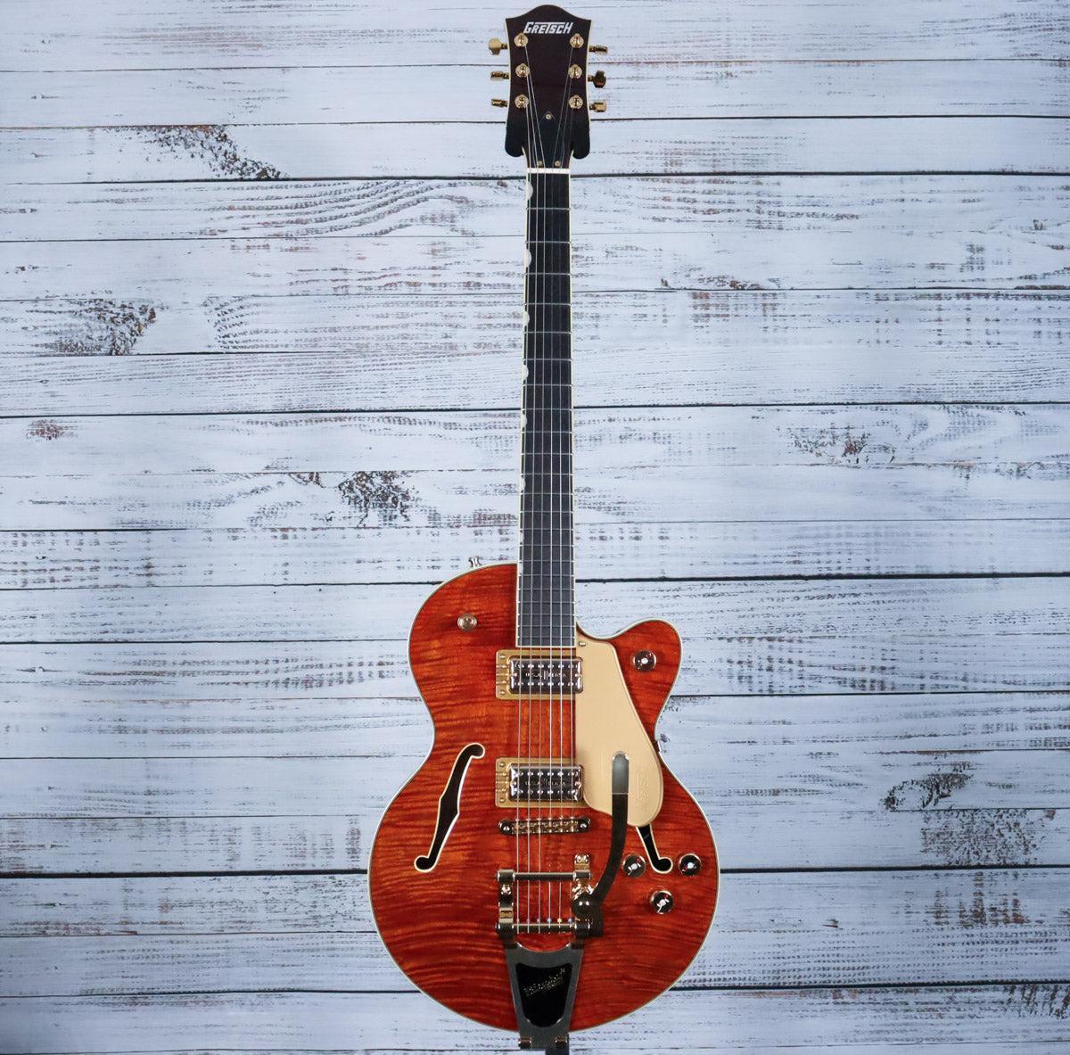 *DEMO* Gretsch Electromatic LTD Flame Okoume Broadkaster Jr. w/Bigsby | Roundup Orange - Image 3
