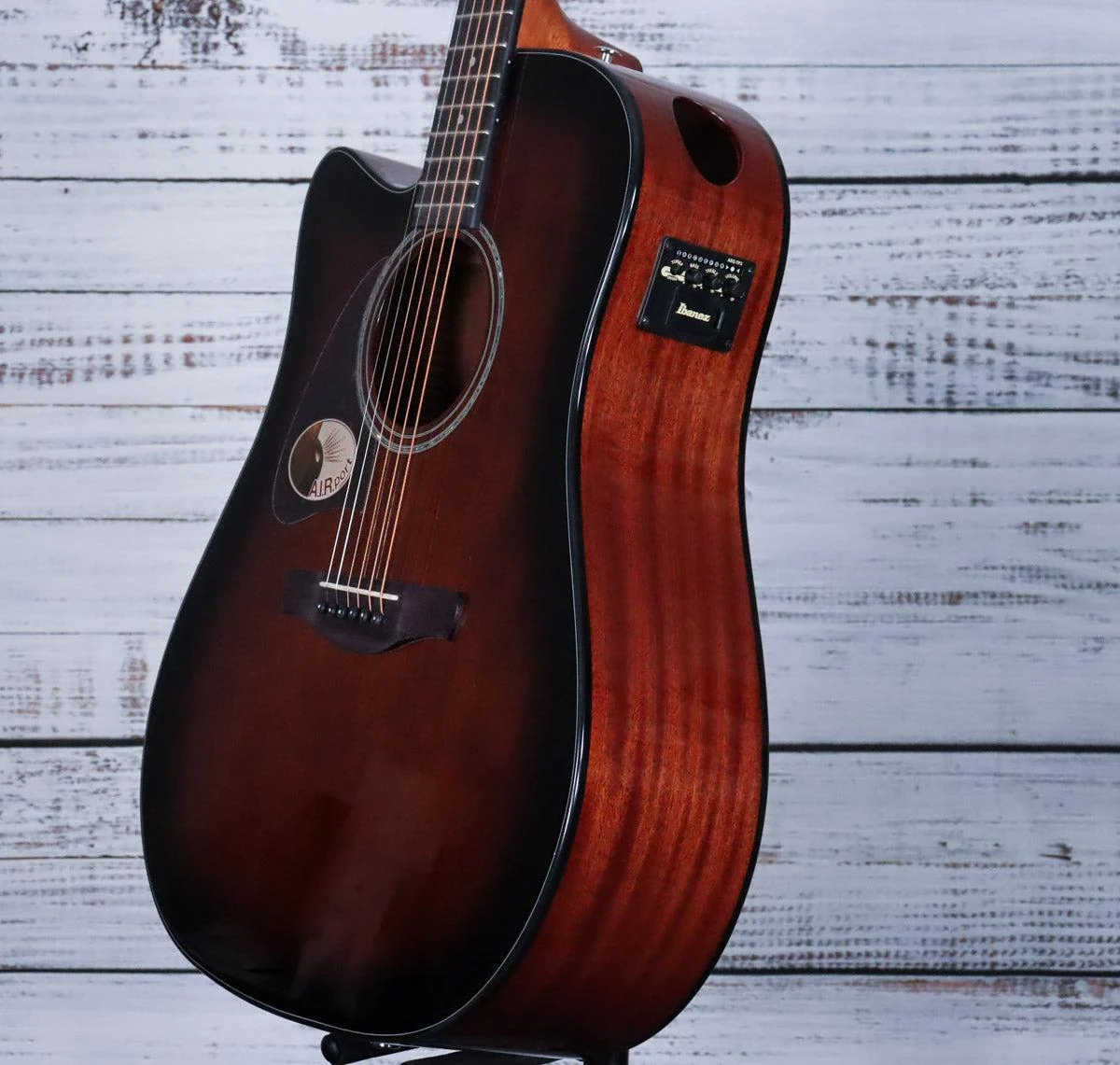 *DEMO* Ibanez AAD51LCE Acoustic Guitar | Dark Violin Sunburst High Gloss - Image 3