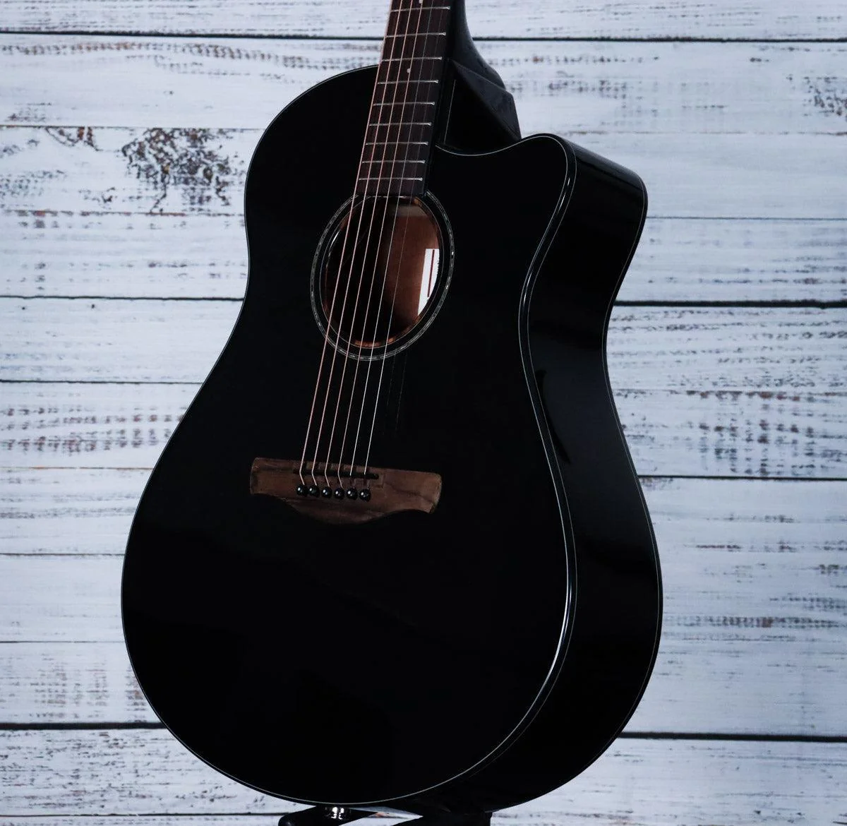 *DEMO* Ibanez AAM340CE Acoustic Guitar | Rustic Black High Gloss - Image 4