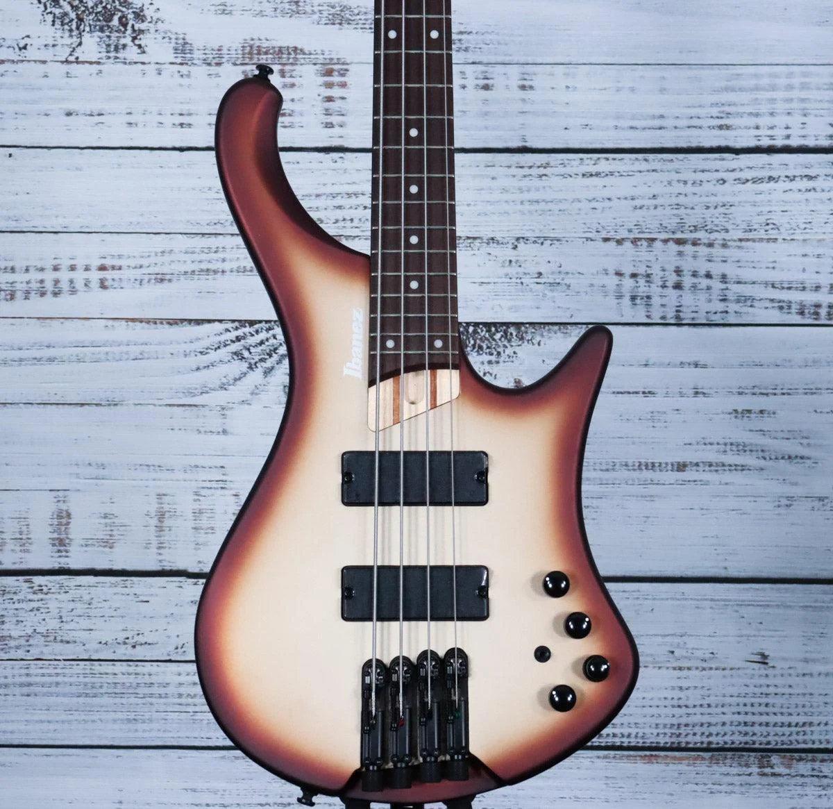 *DEMO* Ibanez EHB600 Headless Bass Guitar | Matte Charred Champagne Burst