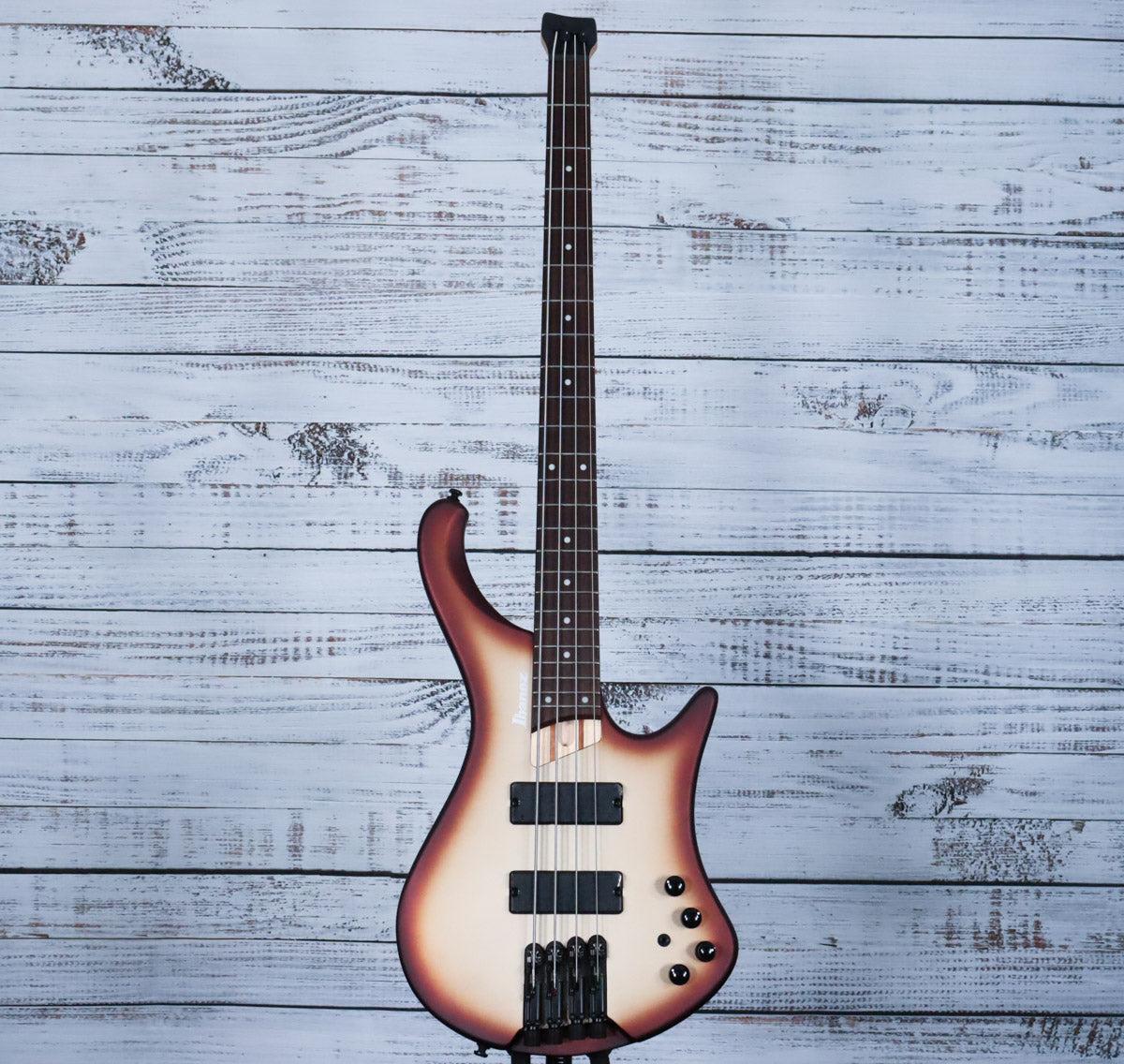 *DEMO* Ibanez EHB600 Headless Bass Guitar | Matte Charred Champagne Burst - Image 3