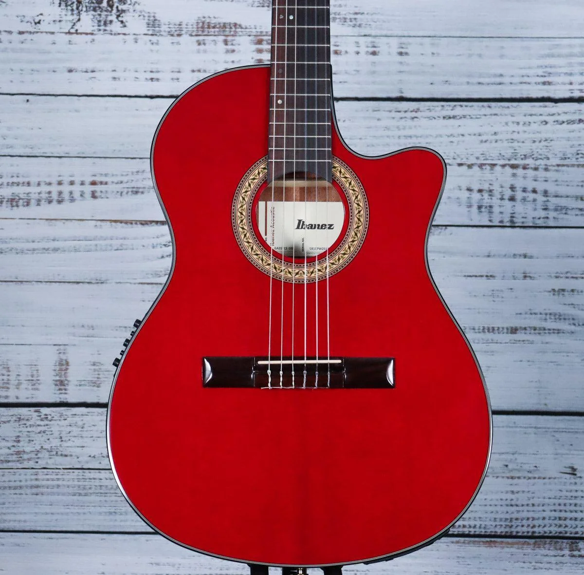 *DEMO* Ibanez GA35TCE Cutaway Classical Acoustic-Electric Guitar | Sapphire Red High Gloss