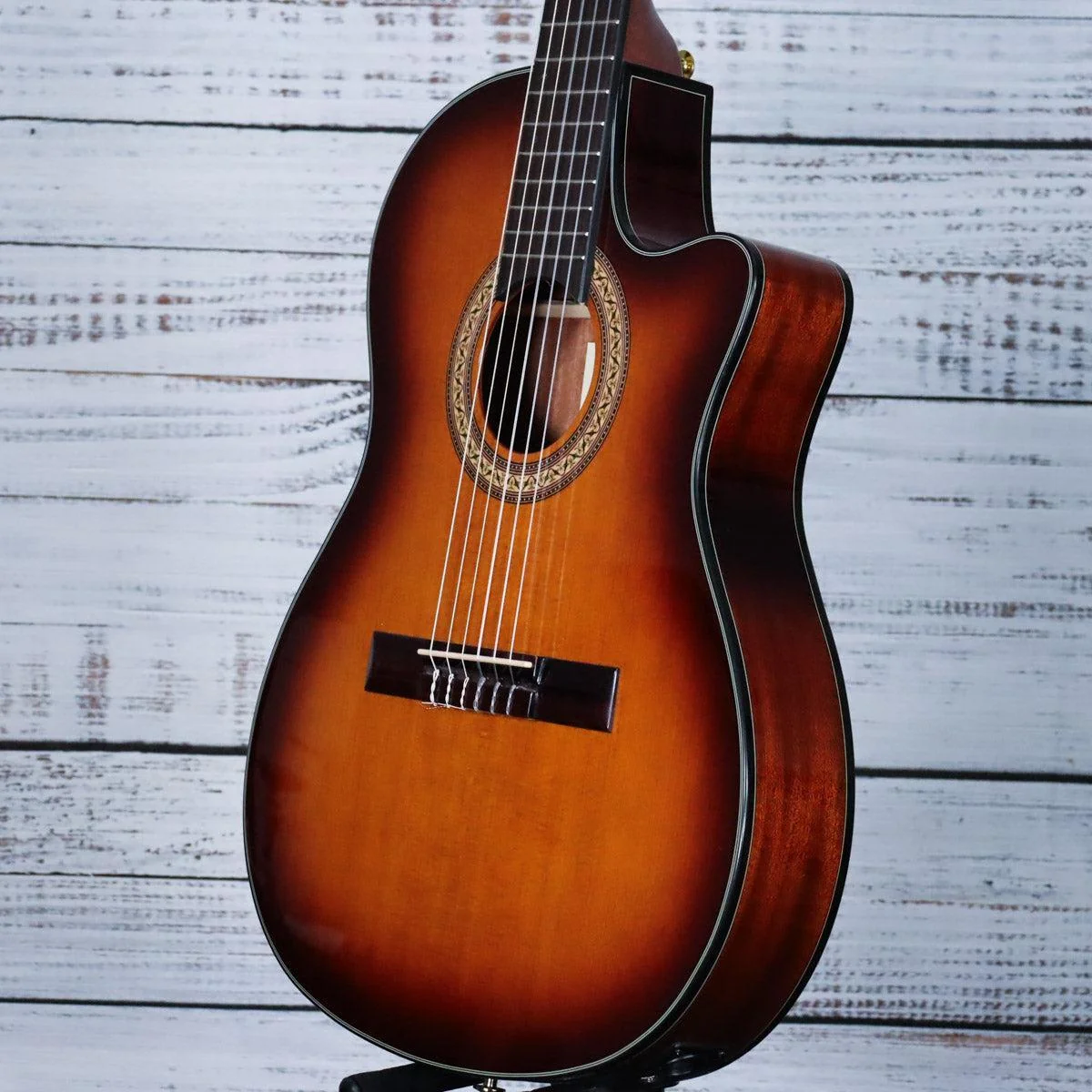 *DEMO* Ibanez GA35TCE Cutaway Classical Acoustic-Electric Guitar | Violin Sunburst High Gloss - Image 5