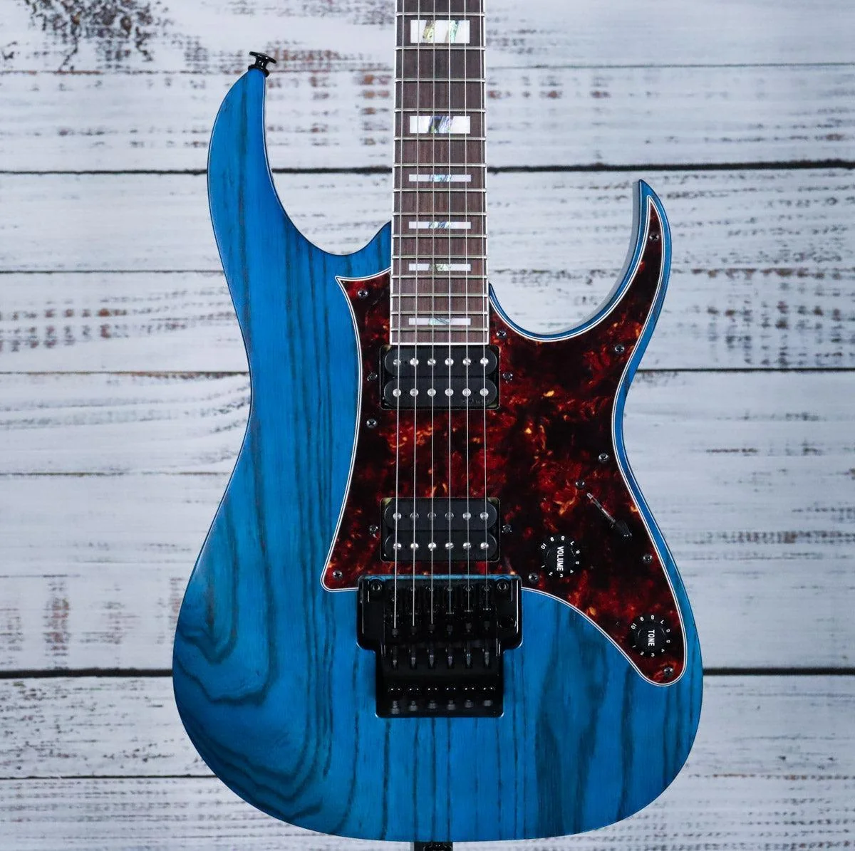*DEMO* Ibanez RG653DX RG Prestige 6str Electric Guitar | Transparent Deep Blue Flat