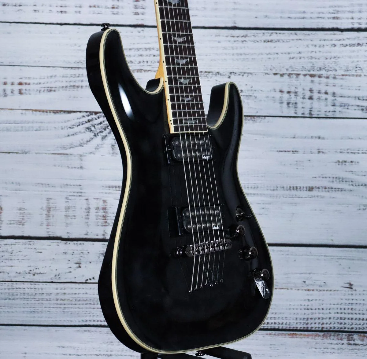 *DEMO* Schecter Omen Extreme-7 | See-Thru Black - Image 4