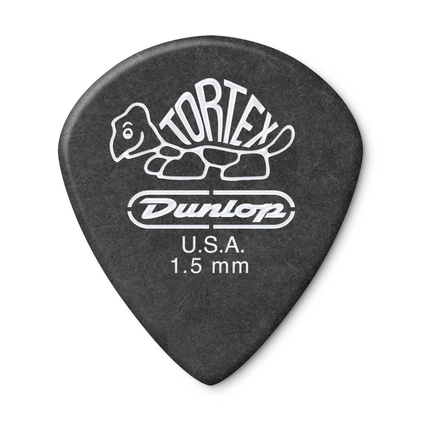 Dunlop Tortex Jazz III Guitar Picks | Pitch Black | 12 Pack