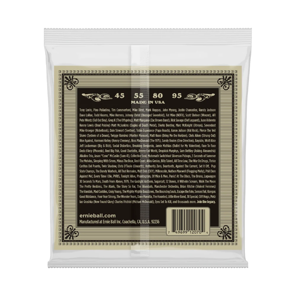 Ernie Ball Earthwood Phosphor Bronze Acoustic Bass Strings | 45-95 - Image 2