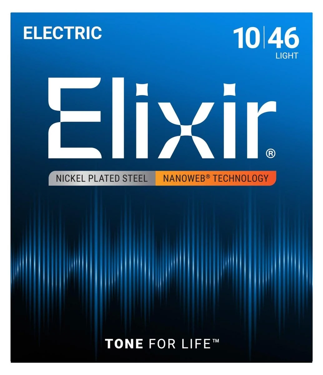 Elixir Nanoweb Nickel-Plated Steel Electric Guitar Strings | 10-46 (Light)
