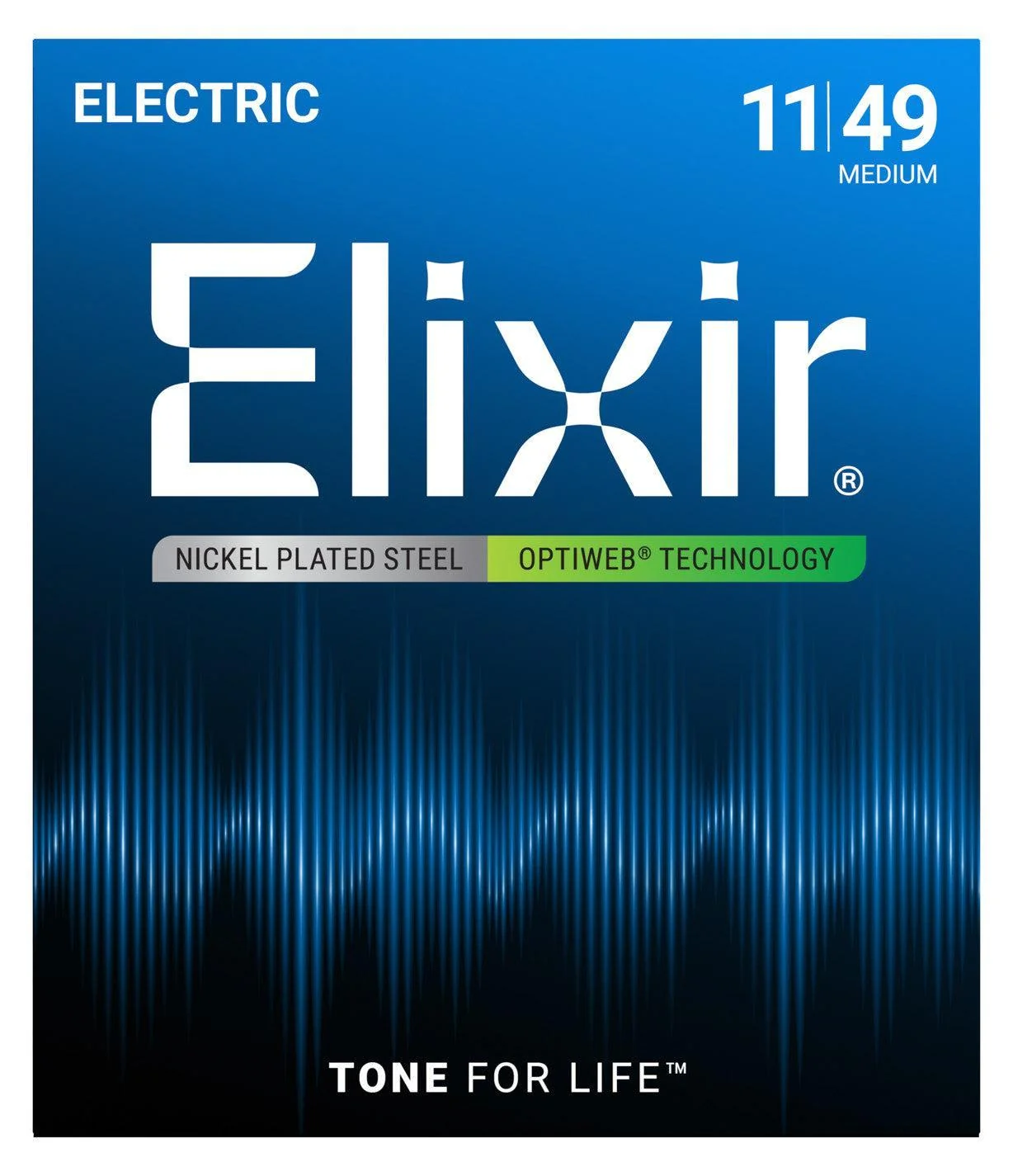 Elixir Optiweb Nickel-Plated Steel Electric Guitar Strings | 11-49 (Medium)