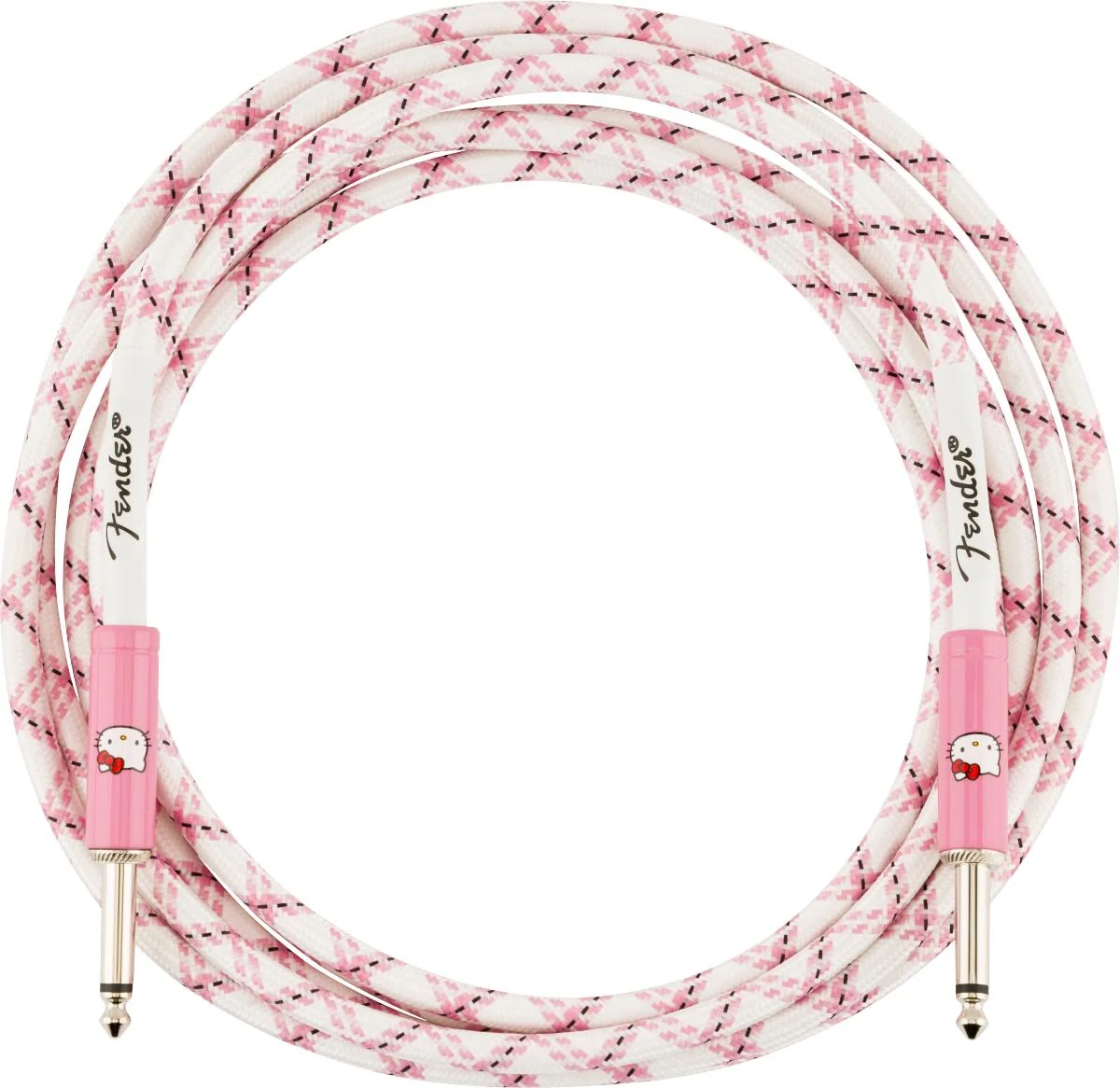 Fender x Hello Kitty White/Pink Woven Cable | 10' - Image 2