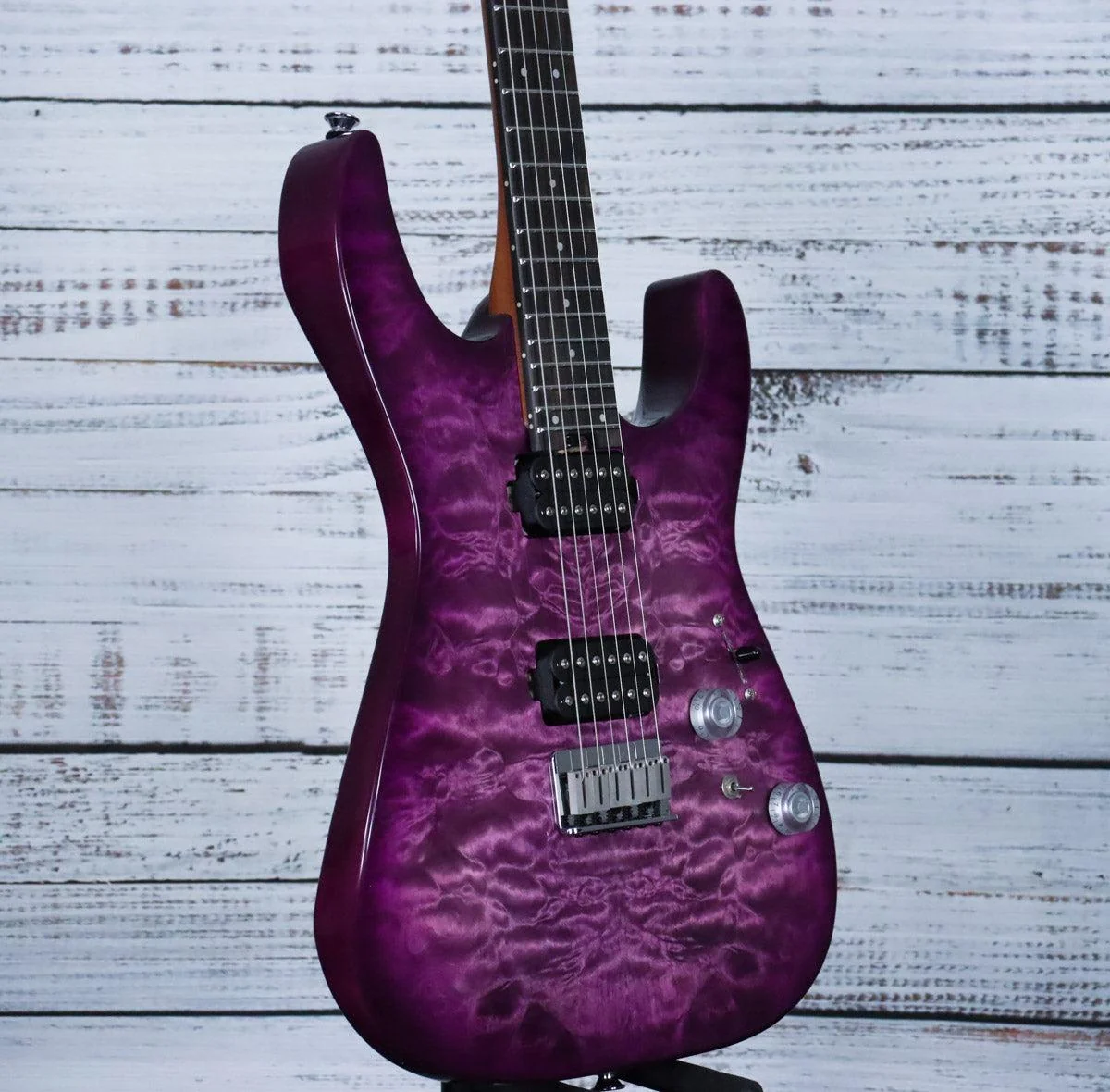 Charvel Pro-Mod Plus DK24 Electric Guitar HH HT E QM | Violet Radiance (FREE SHIPPING) - Image 4