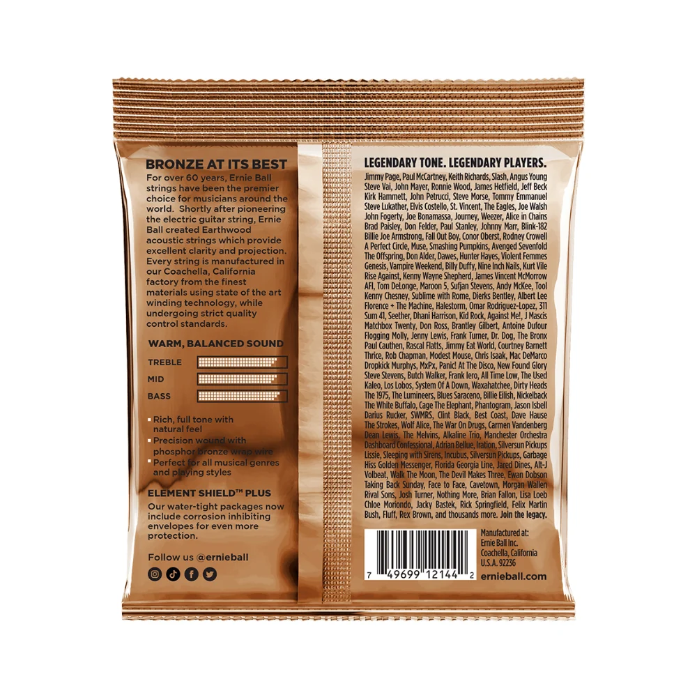 Ernie Ball Earthwood Phosphor Bronze Acoustic Guitar Strings | 13-56 (Medium) - Image 2