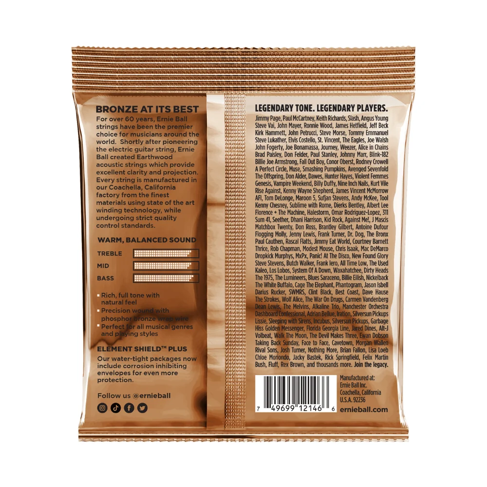 Ernie Ball Earthwood Phosphor Bronze Acoustic Guitar Strings | 12-54 (Medium Light) - Image 2