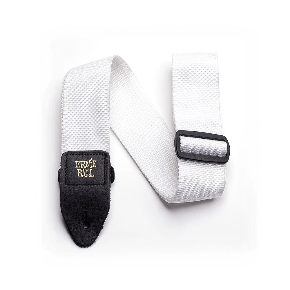 Ernie Ball Polypro Guitar/Bass Guitar Strap | White (2")