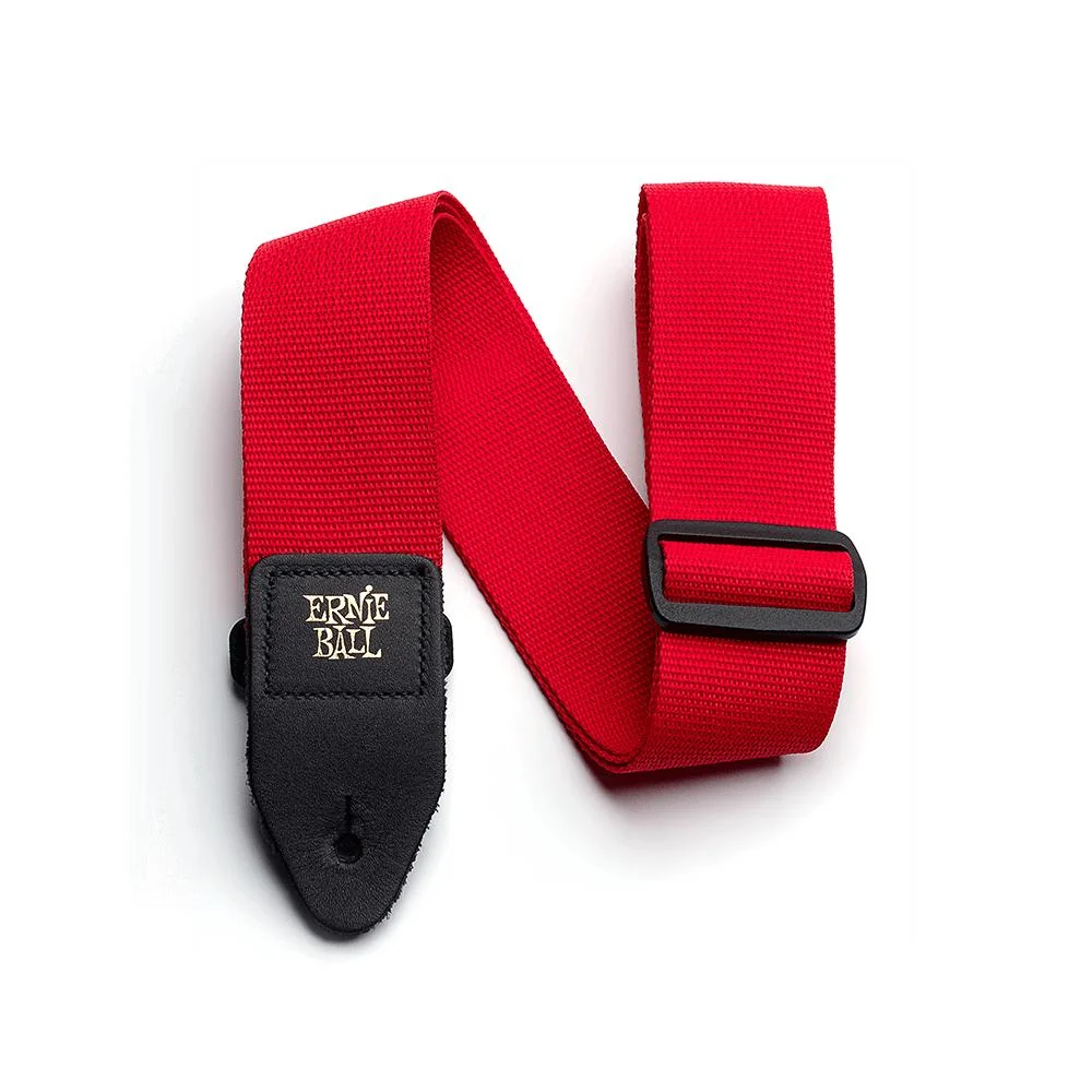 Ernie Ball Polypro Guitar/Bass Guitar Strap | Red (2")