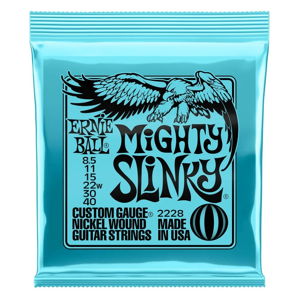 Ernie Ball Mighty Slinky Nickel Wound Electric Guitar Strings | 8.5-40 Gauge