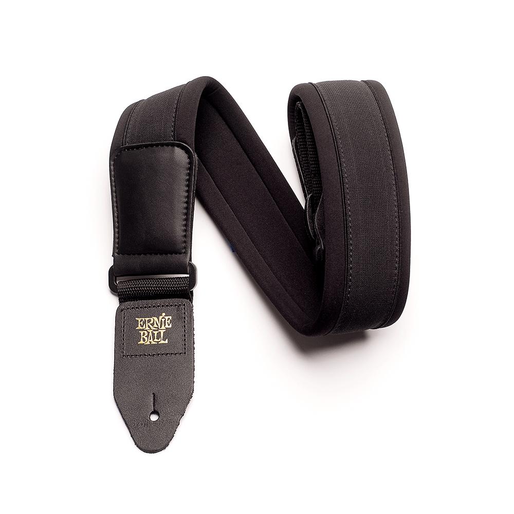 Ernie Ball Comfort Padded Neoprene Guitar Strap | Black (2.5" Wide)