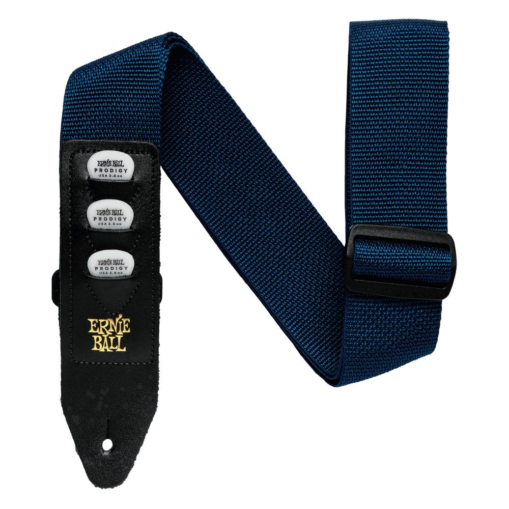 Ernie Ball Polypro Guitar Strap w/Pickholder | Navy (2")