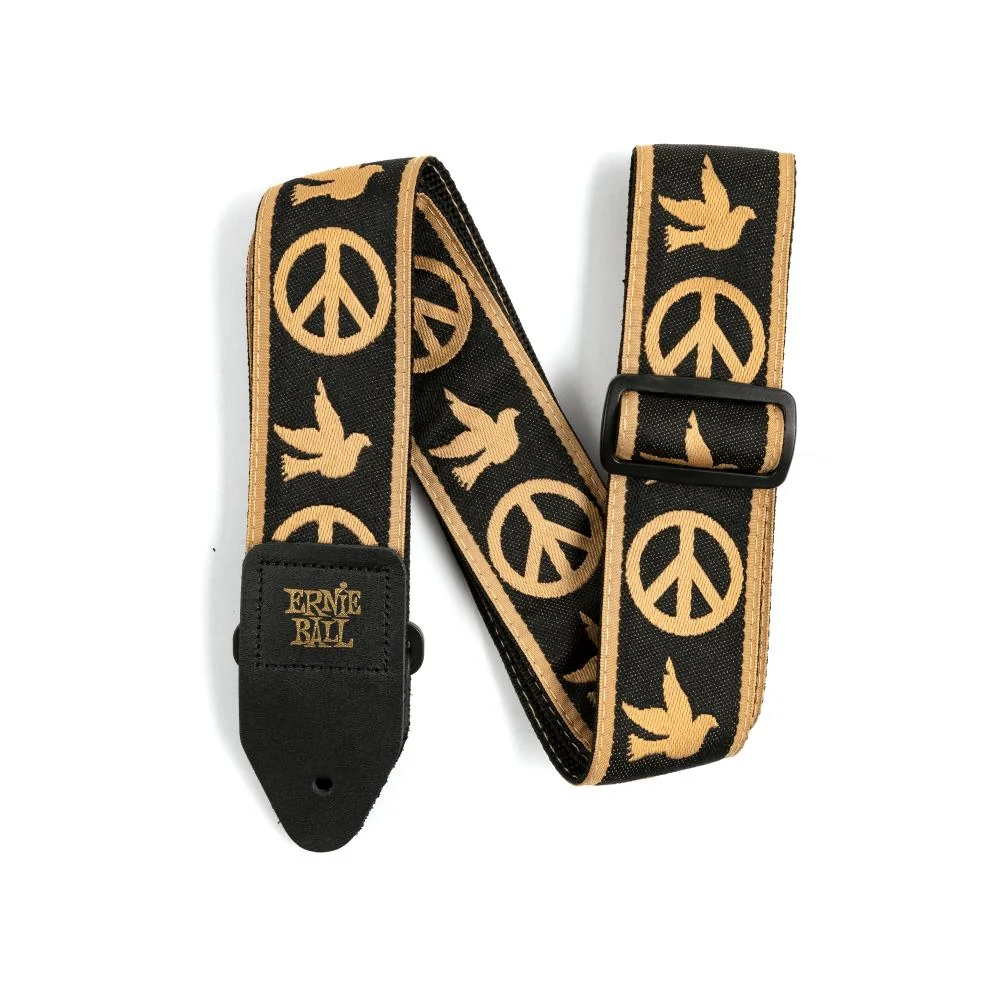 Ernie Ball Classic Jacquard Guitar Strap | Peace Love Dove (2")