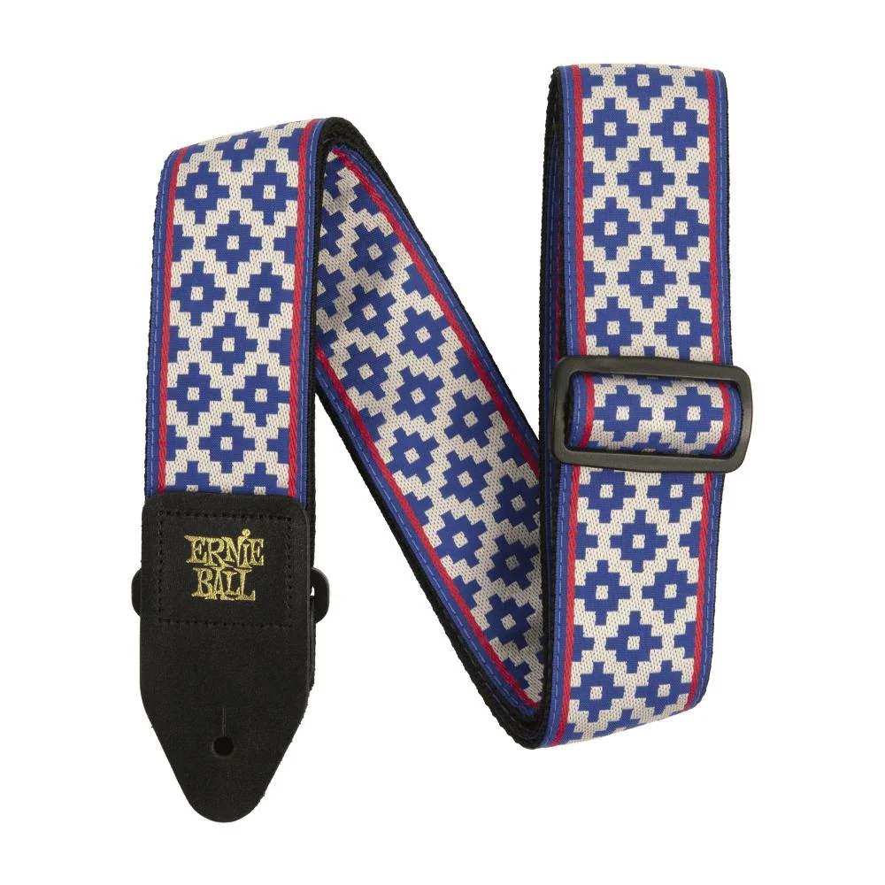 Ernie Ball Classic Jacquard Guitar Strap | Blue Crux (2")