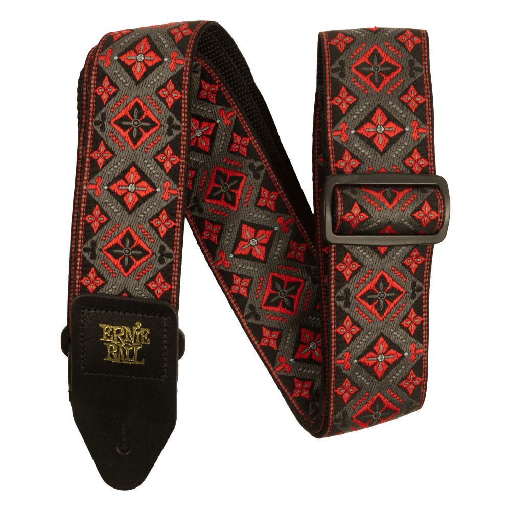 Ernie Ball Classic Jacquard Guitar Strap | Red King (2")