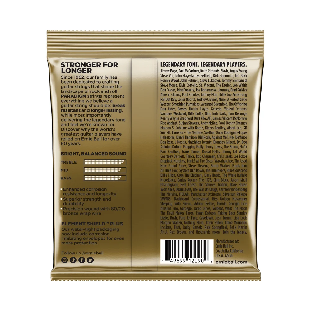 Ernie Ball Paradigm 80/20 Bronze Acoustic Guitar Strings | 10-50 (Extra Light) - Image 2