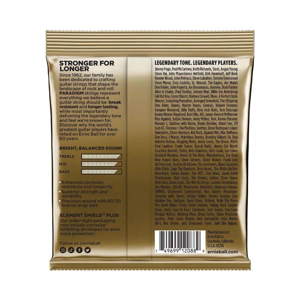 Ernie Ball Paradigm 80/20 Bronze Acoustic Guitar Strings | 11-52 (Light) - Image 2