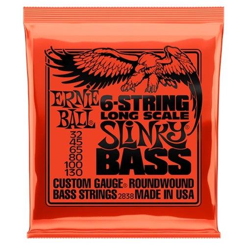 Ernie Ball Slinky Series Bass Guitar Strings | 6-String Long Scale Slinky