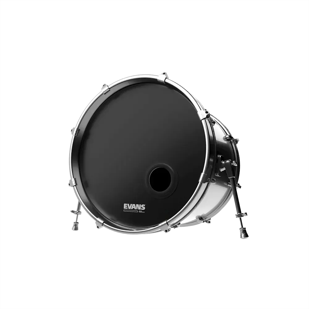 Evans EMAD Resonant Bass Drumhead w/Porthole | 22" (Black) - Image 2