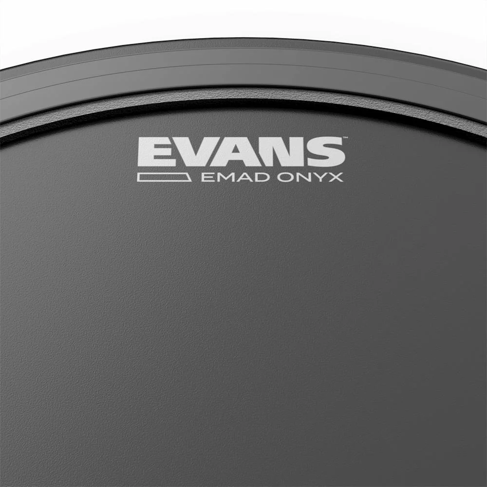 Evans EMAD ONYX Bass Batter Drumhead | 18" (Black Frost Coated) - Image 3