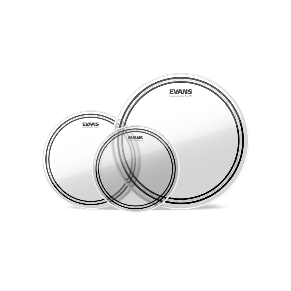 Evans EC2S Tom Drumhead Pro Pack | 12"/13"/16" (Clear)