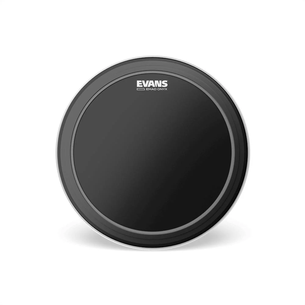 Evans EMAD ONYX Bass Batter Drumhead | 20" (Black Frost Coated)