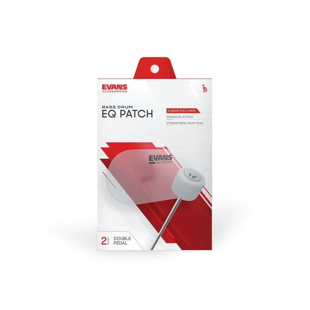 Evans EQ Double Pedal Drum Patch | Clear Plastic - Image 2