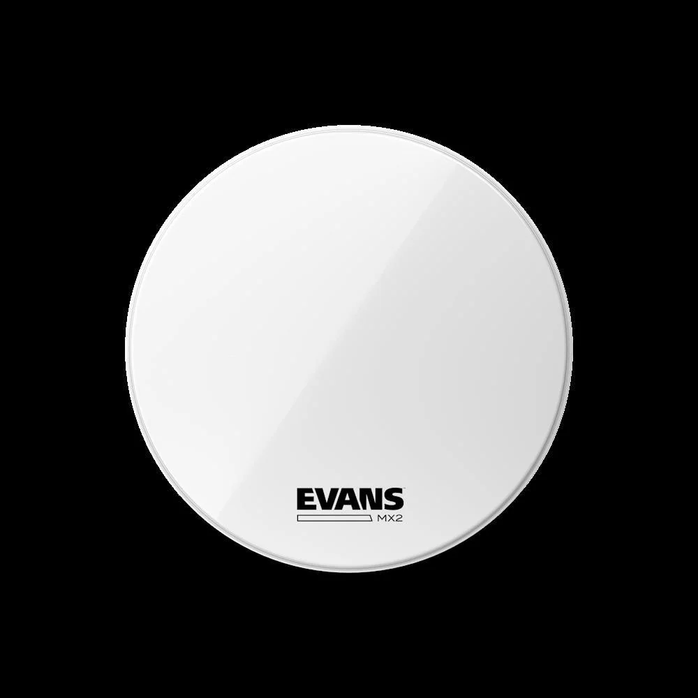 Evans MX2 Marching Bass Drumhead | 16" (White) - Image 2