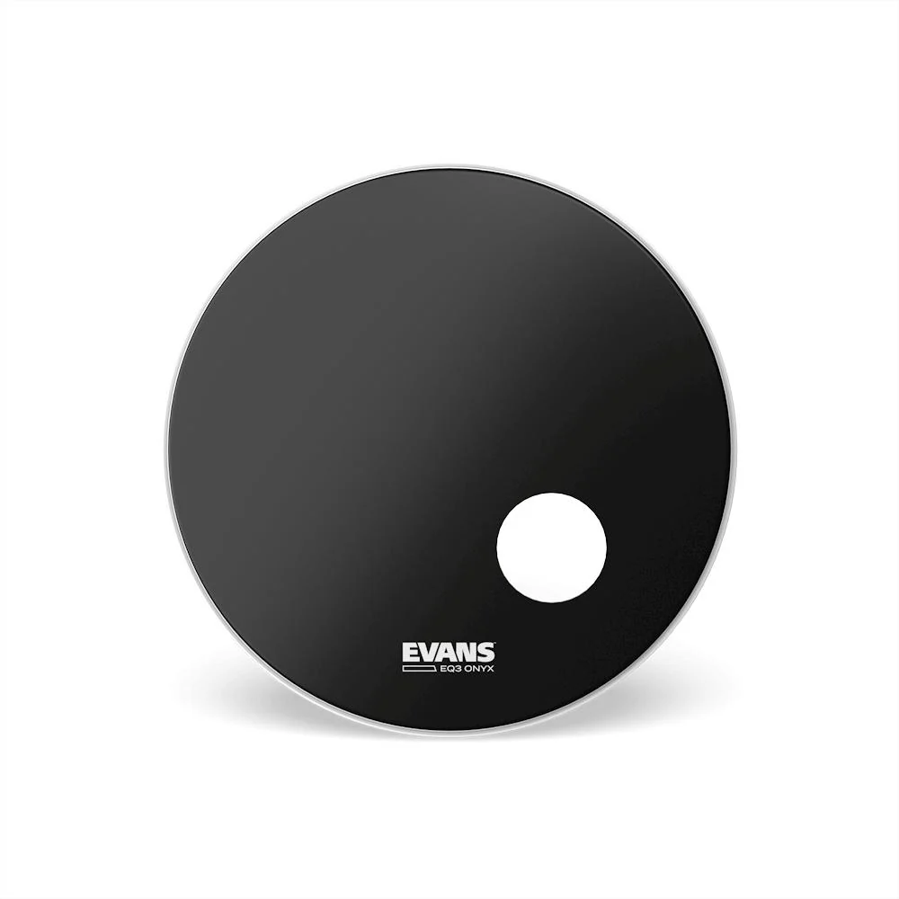 Evans ONYX EQ3 Resonant Bass Drumhead | 20" (Matte Black)