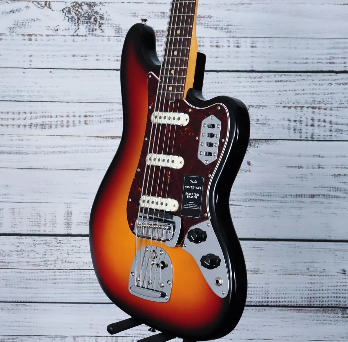 Fender Vintera III Early '60s Bass VI w/Tremolo | 3-Color Sunburst - Image 5