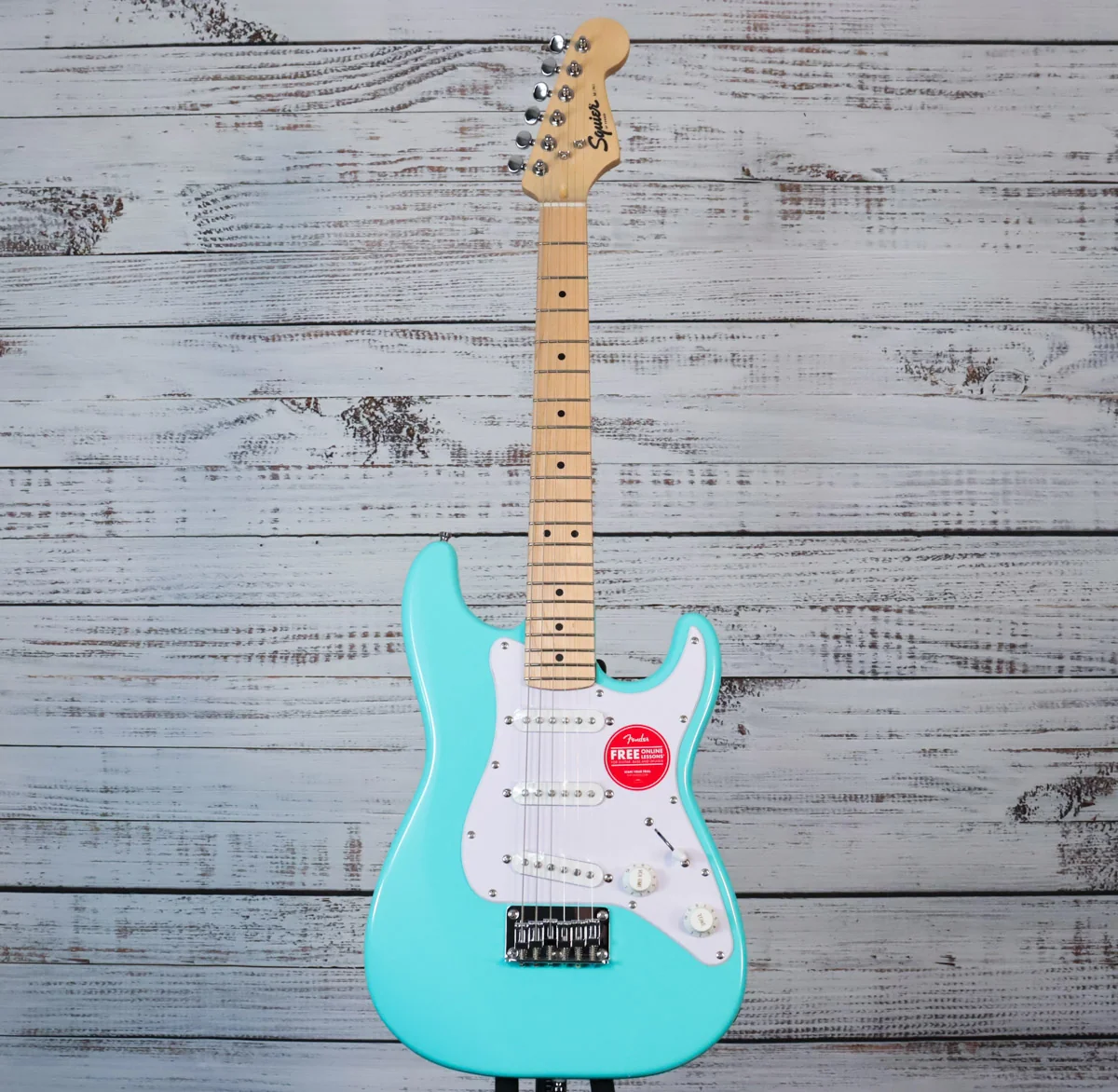 Fender Mini Stratocaster Electric Guitar | Sea Foam Green, Maple Fretboard (IN-STOCK) - Image 3