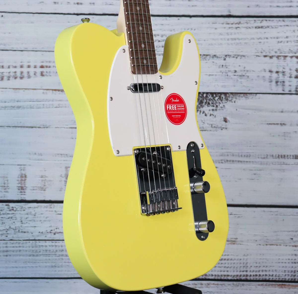 Squier Sonic Telecaster Electric Guitar | Canary Yellow, Indian Laurel Fretboard (BEGINNER) - Image 4