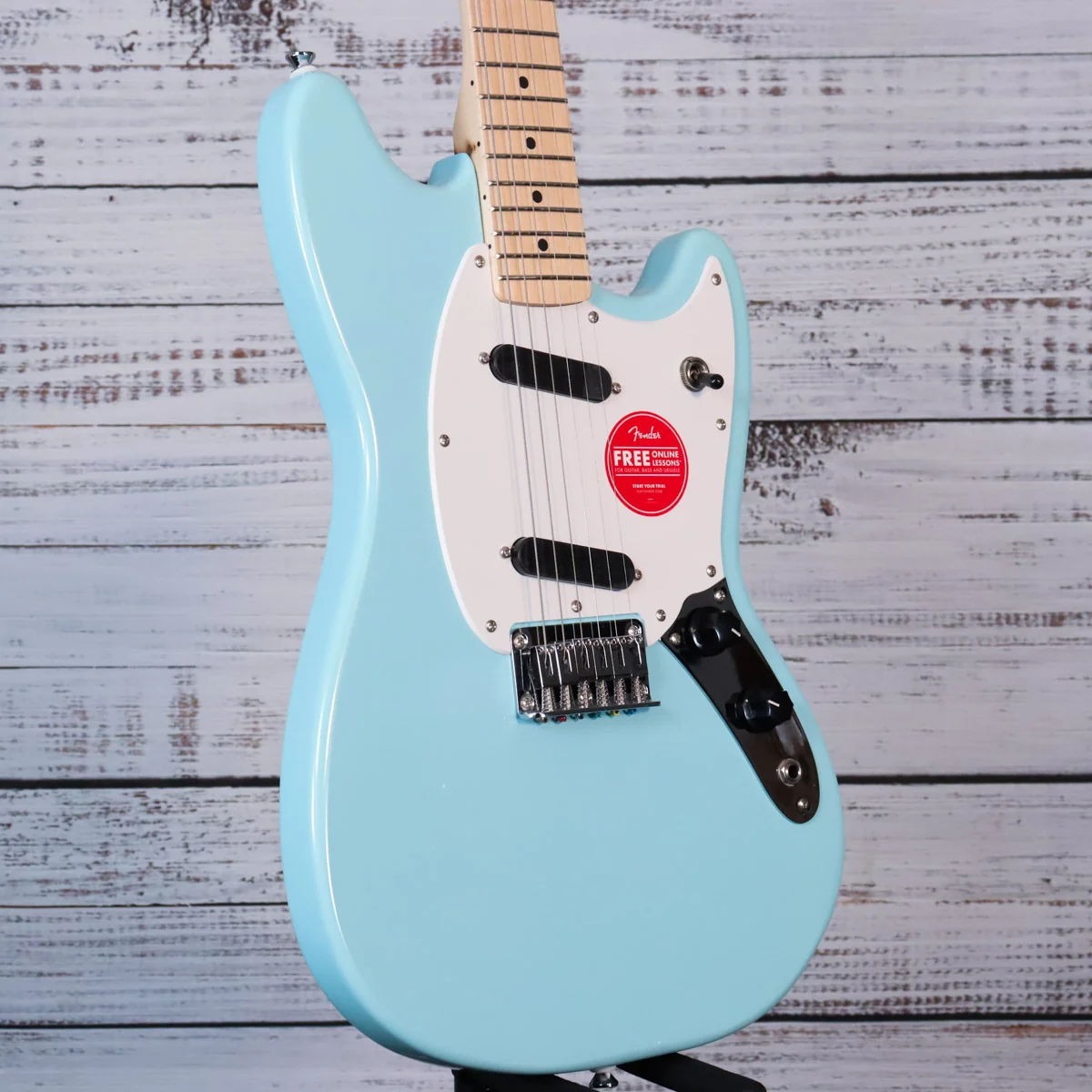 Squier Sonic Mustang SS Short-Scale Electric Guitar | Daphne Blue, Maple Freboard (BEGINNER) - Image 4