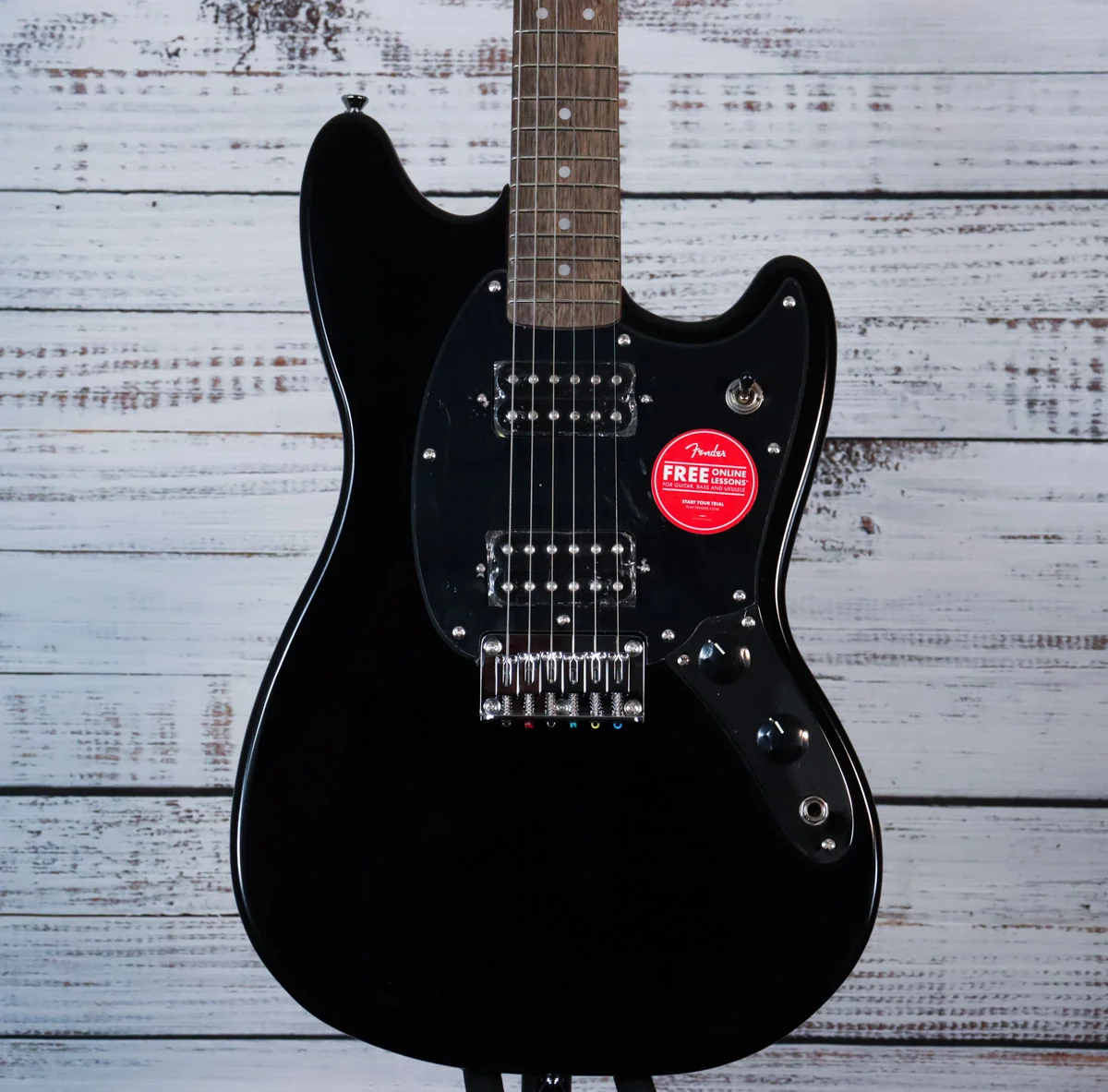 Squier Sonic Mustang HH Short-Scale Electric Guitar | Black, Indian Laurel Fretboard (IN-STOCK)