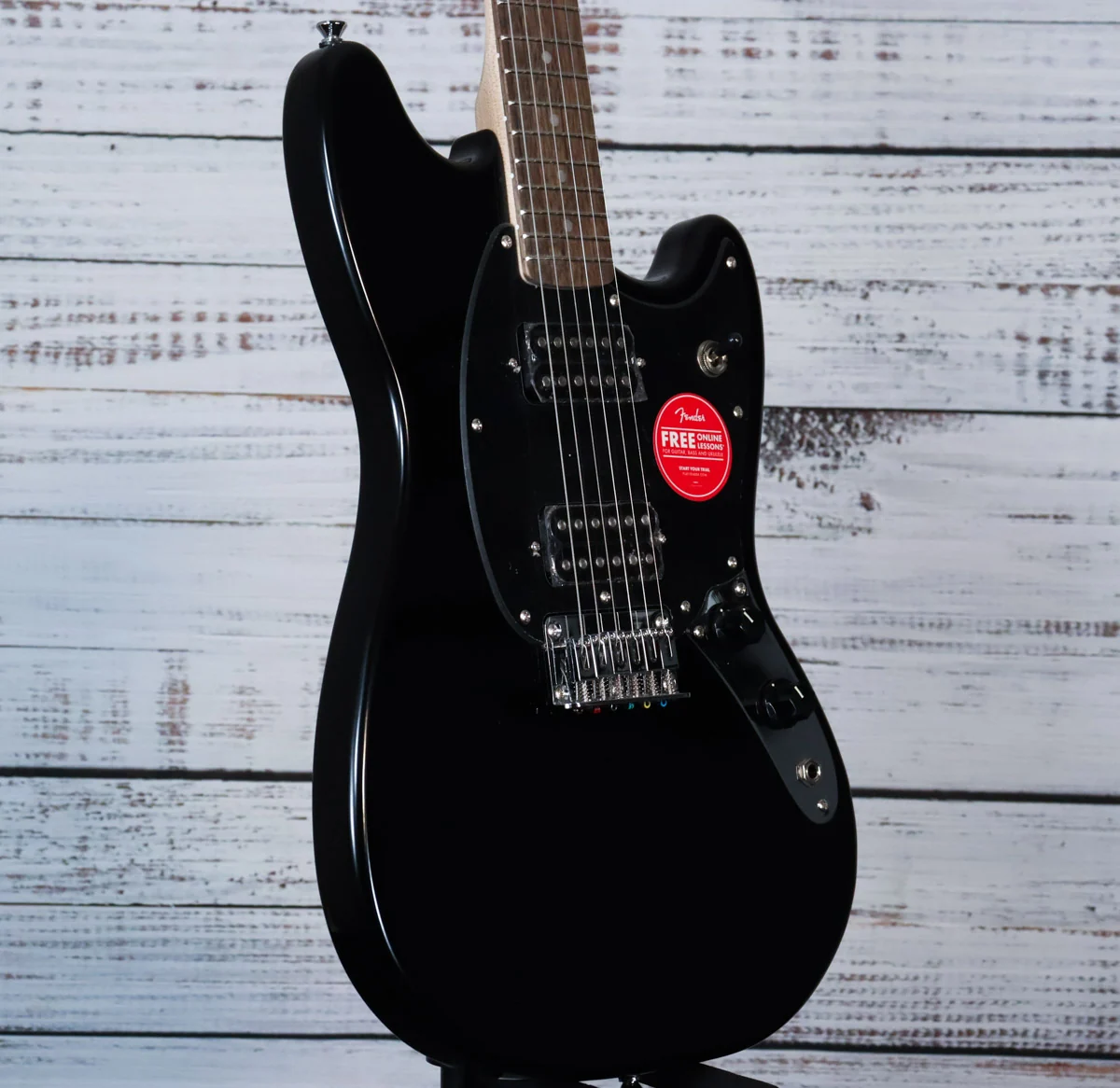 Squier Sonic Mustang HH Short-Scale Electric Guitar | Black, Indian Laurel Fretboard (IN-STOCK) - Image 4