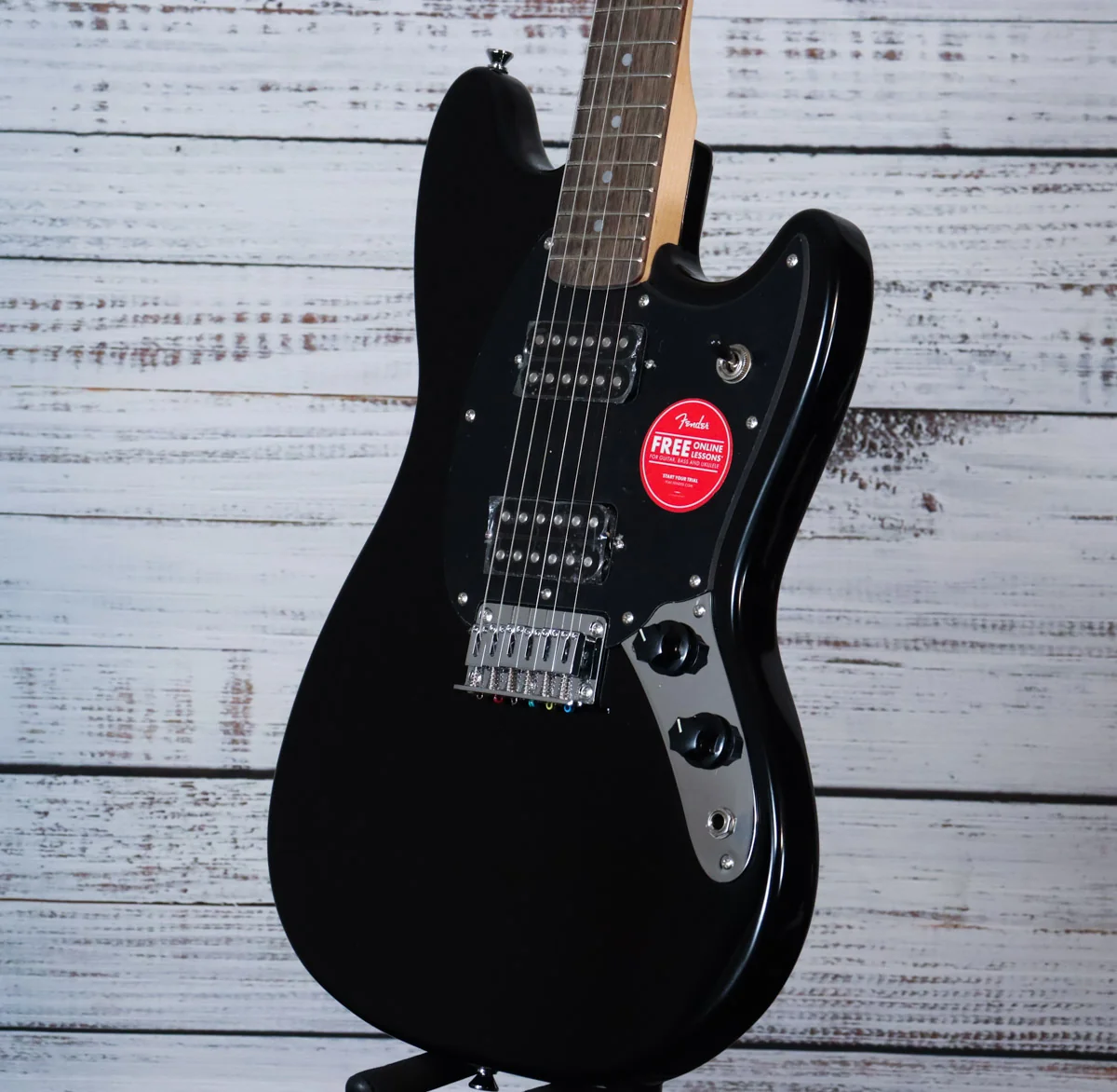 Squier Sonic Mustang HH Short-Scale Electric Guitar | Black, Indian Laurel Fretboard (IN-STOCK) - Image 5