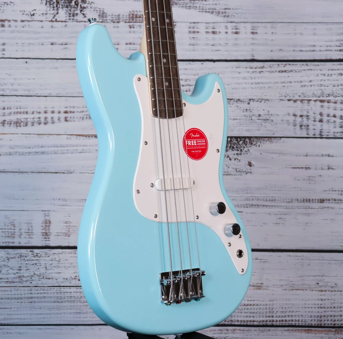 Squier Sonic Bronco Short-Scale Bass Guitar | Daphne Blue, Laurel Fretboard (FREE SHIPPING) - Image 4